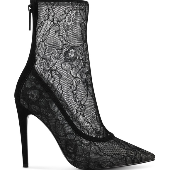 Kandell and Kylie Alanna Lace Pointed Toe Booties - Picture 2 of 5